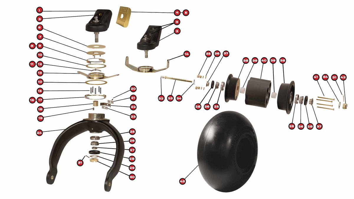 3200B Baby Bushwheel Tail Assembly