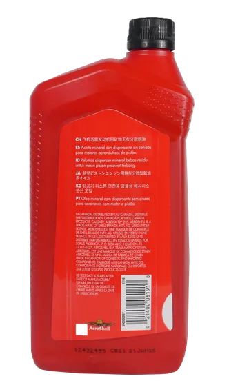 AEROSHELL_W100 PLUS_BACK_ENGINE_OIL
